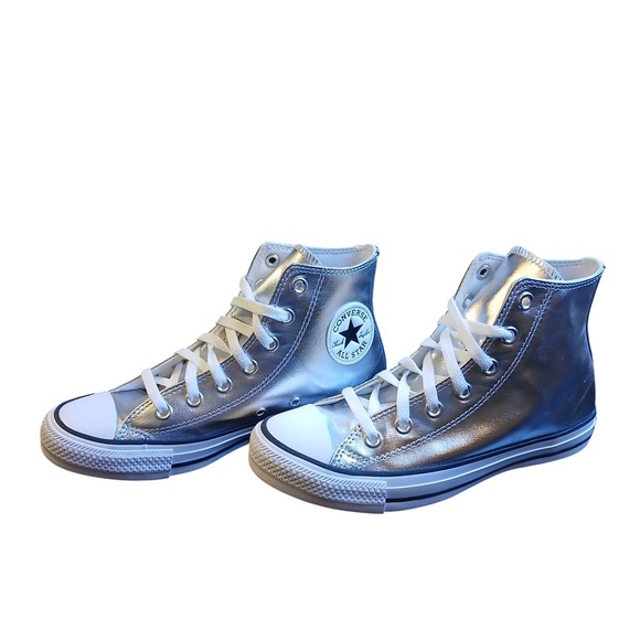 Converse Shoes - Converse Chuck Taylor All Star Hi Metallic Granite Silver Womens 7.5 A14875C New